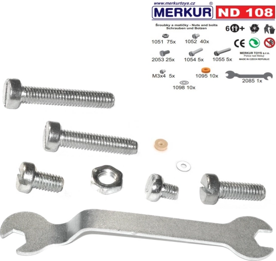 Merkur juego de repuesto de tornillos y tuercas nd108