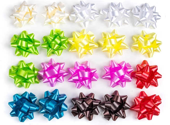 Rosetas de regalo autoadhesivas de 5 cm, mezcla de colores (20 uds.)