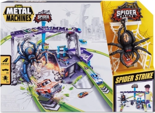 Pista de coches ZURU Metal Machines: Ataque de la Araña
