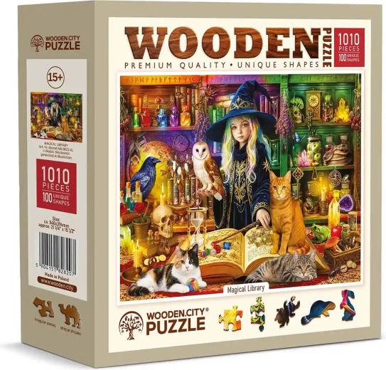 Puzzle de madera Wooden City Biblioteca mágica de 1010 piezas