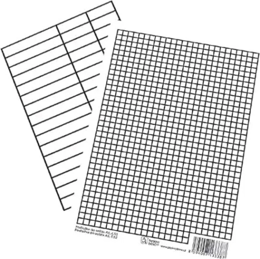 Plantilla para cuaderno A5 – líneas y cuadriculado - 1 unidad