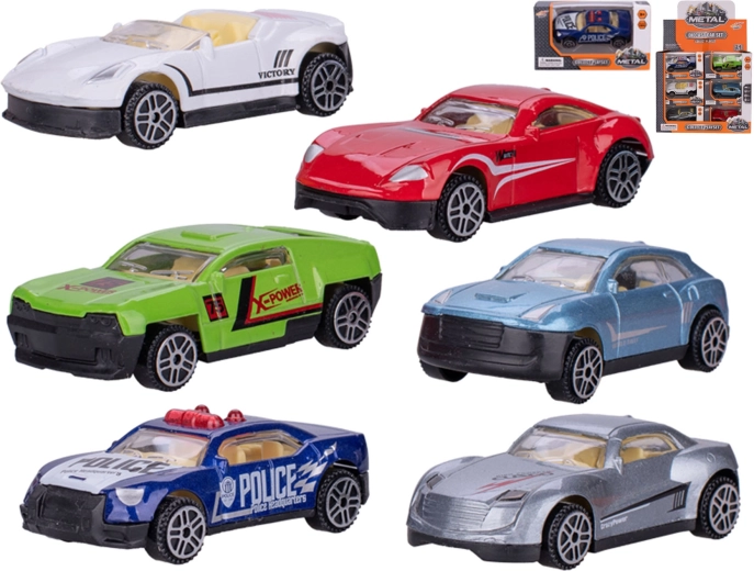 Juego de coches deportivos metálicos de 7 cm – 24 uds