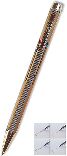 Bolígrafo Concorde Classic de 4 colores, dorado