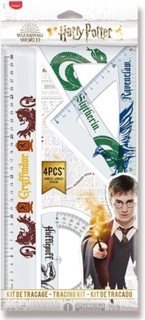 Set de útiles de geometría HARRY POTTER 4 piezas
