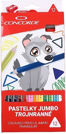 Lápices de colores CONCORDE Jumbo triangulares 12 colores