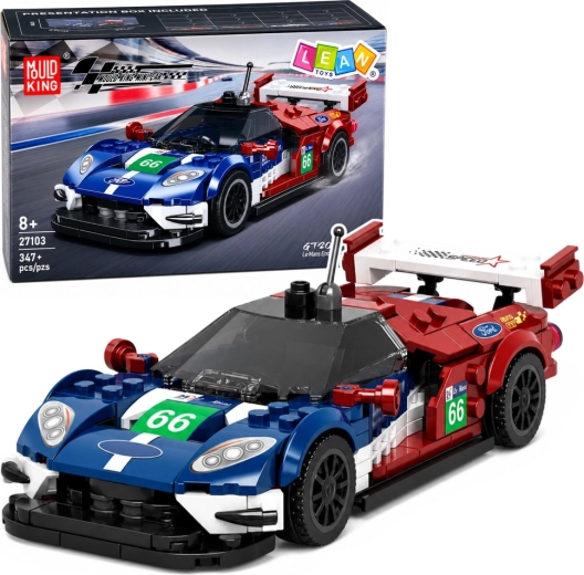 Kit de construcción coche deportivo de carreras GT2016 con vitrina (347 piezas)