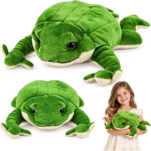 Rana de peluche lastrada grande de 58 cm