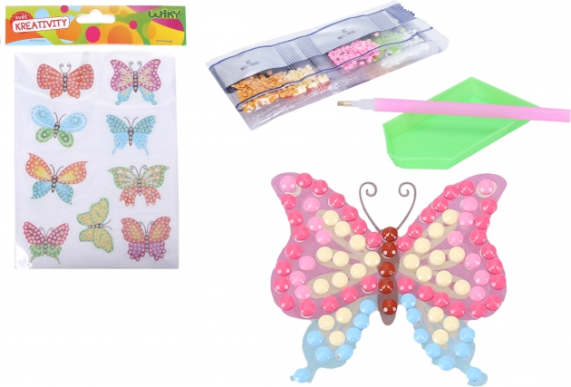 Set creativo de pegatinas de diamantes: mariposas