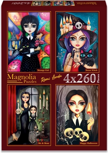 Set de puzzles Magnolia Feliz Halloween – 4×260 piezas