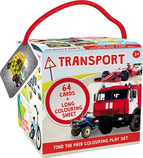 Memoria de viaje con láminas para colorear Transporte