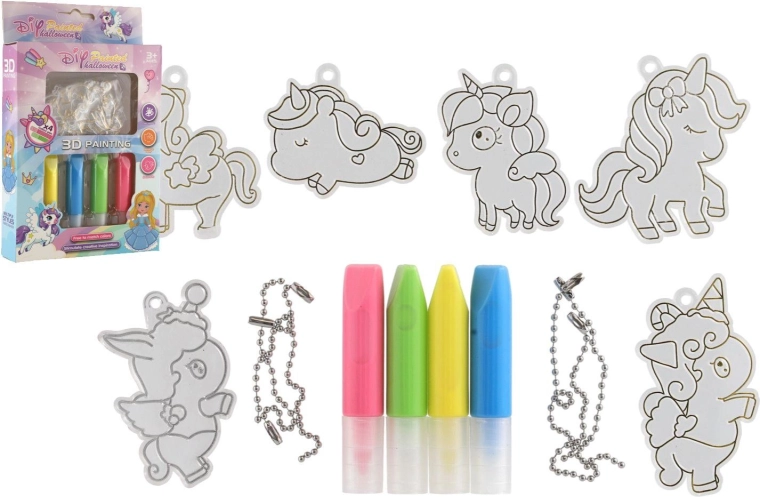 Kit creativo: colorea tu colgante de unicornio