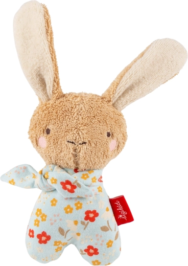 Sonajero de peluche Sigikid para bebé, primer conejito azul, 15 cm