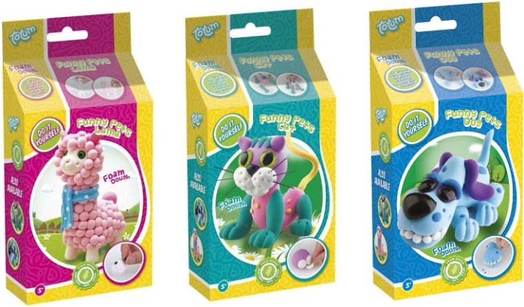 Totum animalitos de espuma de plastilina Foam Dough – kit DIY