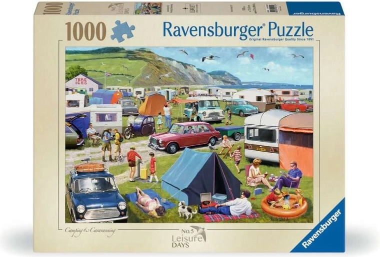 Puzzle Ravensburger Leisure Days n.º 5: camping y caravaning, 1000 piezas