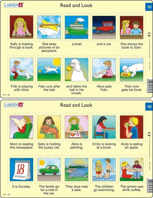 Puzzle Inglés – frases cortas, 10 piezas