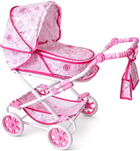 Cochecito infantil para muñecas New Baby Monika Flowers 2 en 1