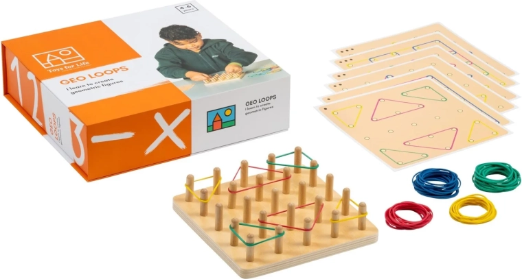 Toys for life tablero geoboard con tarjetas modelo