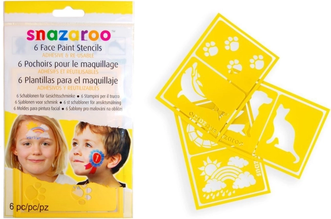 Plantillas para pintura facial SNAZAROO (6 uds) – Arcoíris