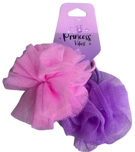 PINK set de gomas para el pelo de tul rosa y morada, 2 uds