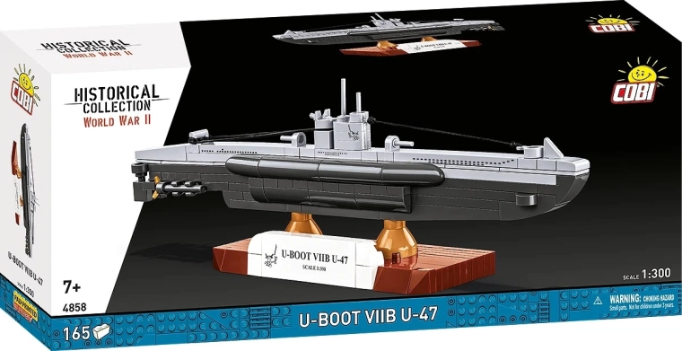 Set de construcción submarino U-Boot VIIB U-47 1:300 (165 piezas)