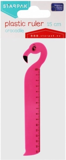 Regla con forma de flamenco 15 cm Starpak - 1 pieza