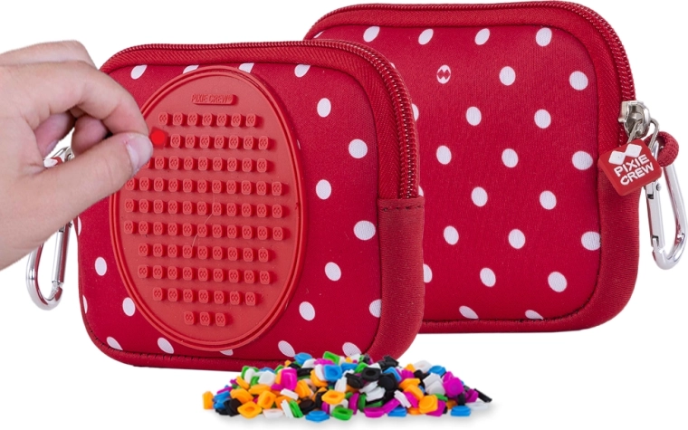 Pixie Crew estuche universal rojo con lunares blancos