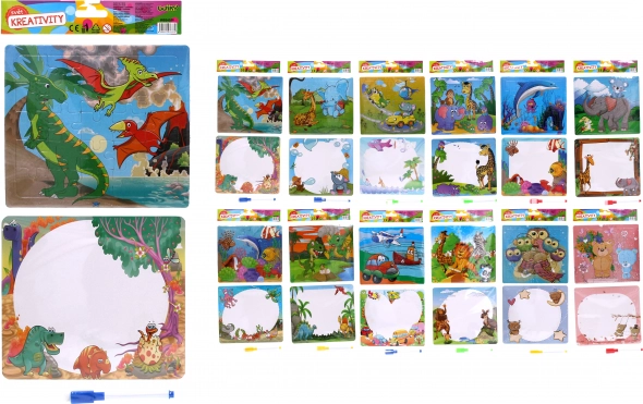 Set creativo – rompecabezas para colorear con rotulador