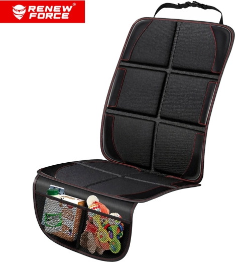 Alfombrilla protectora para asiento infantil 2 en 1 con organizador