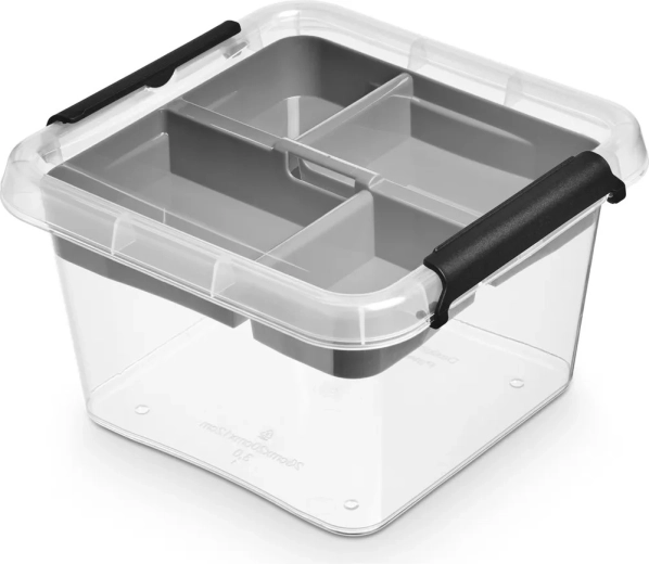 Caja de almacenamiento Simplestore insert con tapa 3 l (20 × 20 × 12 cm)