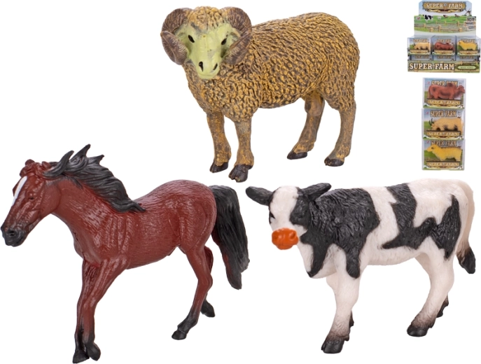 Juego de figuras de animales de granja de 8 cm, 24 uds.