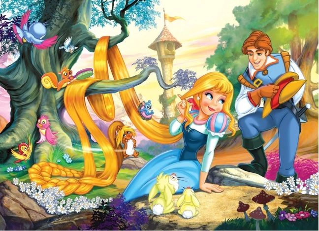 Puzzle Eurographics Princesa con un cabello hermoso 100 piezas