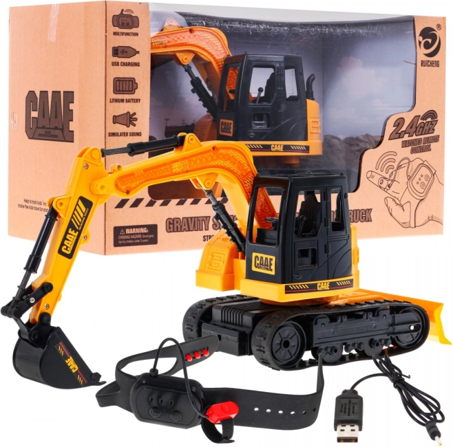 Excavadora infantil para la mano 6+ con pulsera inteligente y cuchara móvil