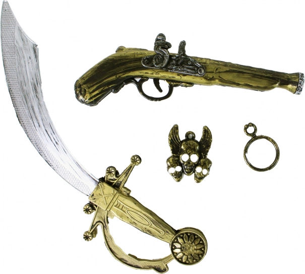 Set pirata con pistola y sable