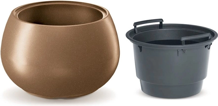 Maceta con inserto HEOS Eco Wood 37 cm – naturo eco
