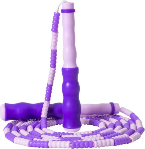 Comba infantil de cuentas Merco violeta 2,8 m