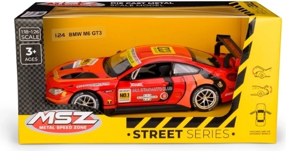Modelo de colección BMW M6 GT3 a escala 1:24, rojo