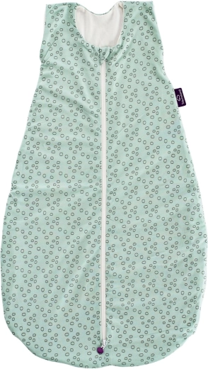 Saco de dormir de verano Träumeland Liebmich Tencel Kreise menta 90 cm