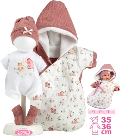 Llorens conjunto de ropa para muñeca New Born 35–36 cm con accesorios