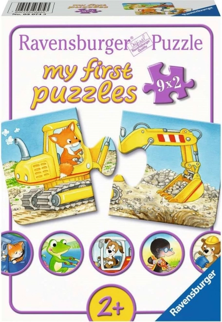 Ravensburger mis primeros puzles – animalitos en la obra 9×2 piezas
