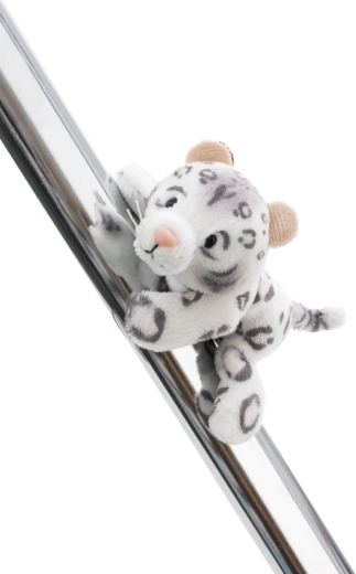Gato de peluche magnético leopardo de las nieves NICI GREEN Eleni Snowbell 12 cm