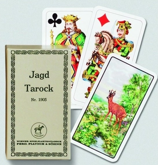 Taroky de caza – juego de cartas para 4 jugadores, 54 cartas