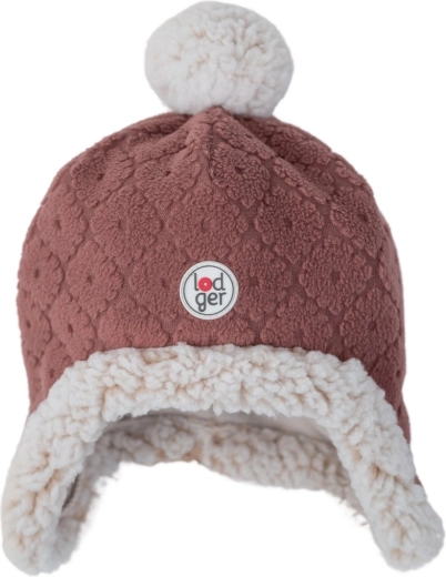 Gorro de forro polar Lodger Hatter Folklore fleece rosewood 3–6 meses