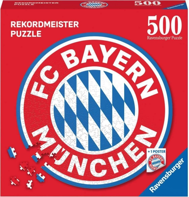 Puzle redondo FC BAYERN – logo, 500 piezas