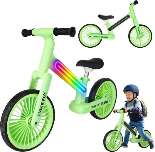 Bicicleta de equilibrio Trike Fix Glow LED para niños – Neón