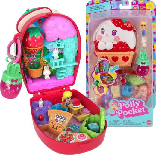 Polly Pocket set compacto picnic de conejitos con figuritas y accesorios