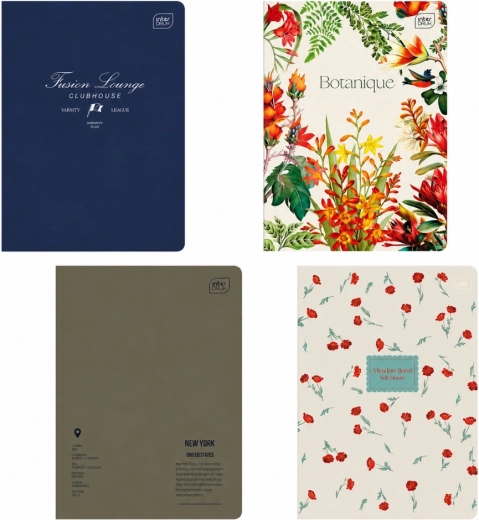 Interdruk cuaderno escolar A5, línea ancha, 96 hojas, surtido de motivos - 1 pieza