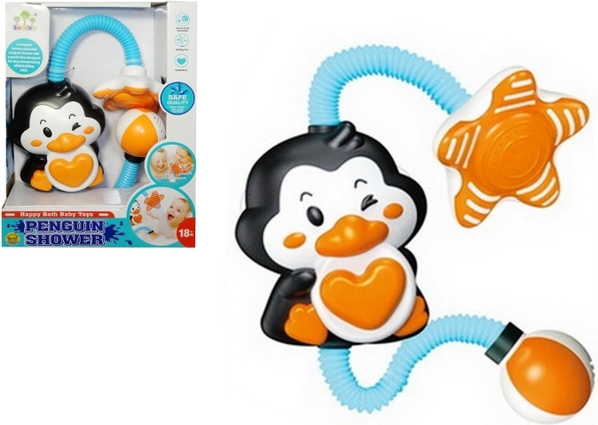 Juguete de baño: pingüino con ducha para niños