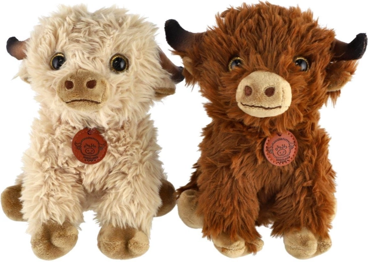 Vaca de peluche de ganado de las tierras altas sentada 20 cm - 1 unidad