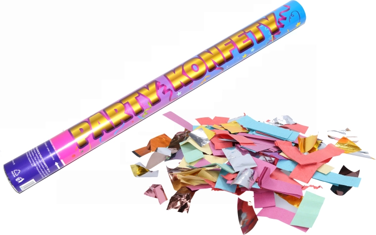 Confeti de fiesta con disparador Wiky de 60 cm