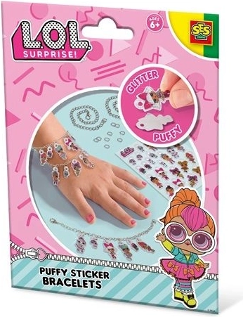 SES L.O.L. sorpresa – kit para hacer pulseras peludas con purpurina con pegatinas